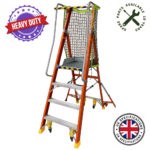 fiberglass platform ladder with casters