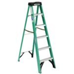 Werner 6 ft. Fiberglass Step Ladder with 225 lb. Load Capacity Type II Duty Rating