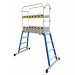 Fiberglass Platform Ladder with Handrail