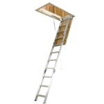 Aluminum Attic Ladder 25in W x 54in L x 8ft to 10ft H AH2510C