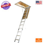 aluminum attic ladder 25in w x 54in l x 8ft to 10ft h ah2510c