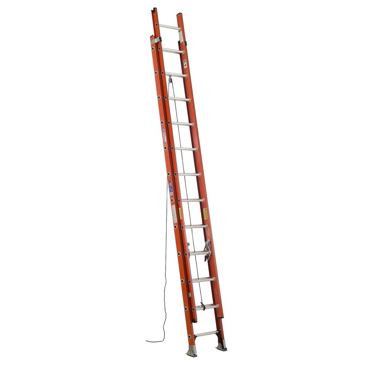 Fiberglass D-Rung Extension Ladder D6224-2 24ft Type IA Fiberglass D-Rung Extension Ladder D6224-2 - Image 1