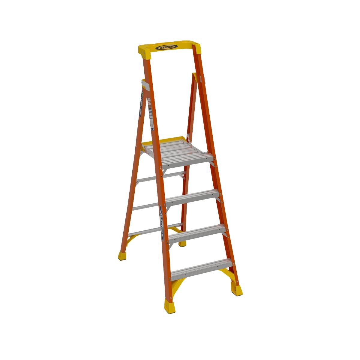 Fiberglass Podium Ladder 4ft Type IA PD6204 10ft Reach Height Fiberglass Podium Ladder 4ft Type IA PD6204 - Image 1