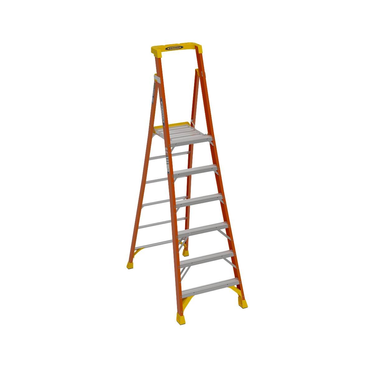 Fiberglass Podium Ladder 6ft Type IA PD6206 12ft Reach Height Fiberglass Podium Ladder 6ft Type IA PD6206 - Image 1