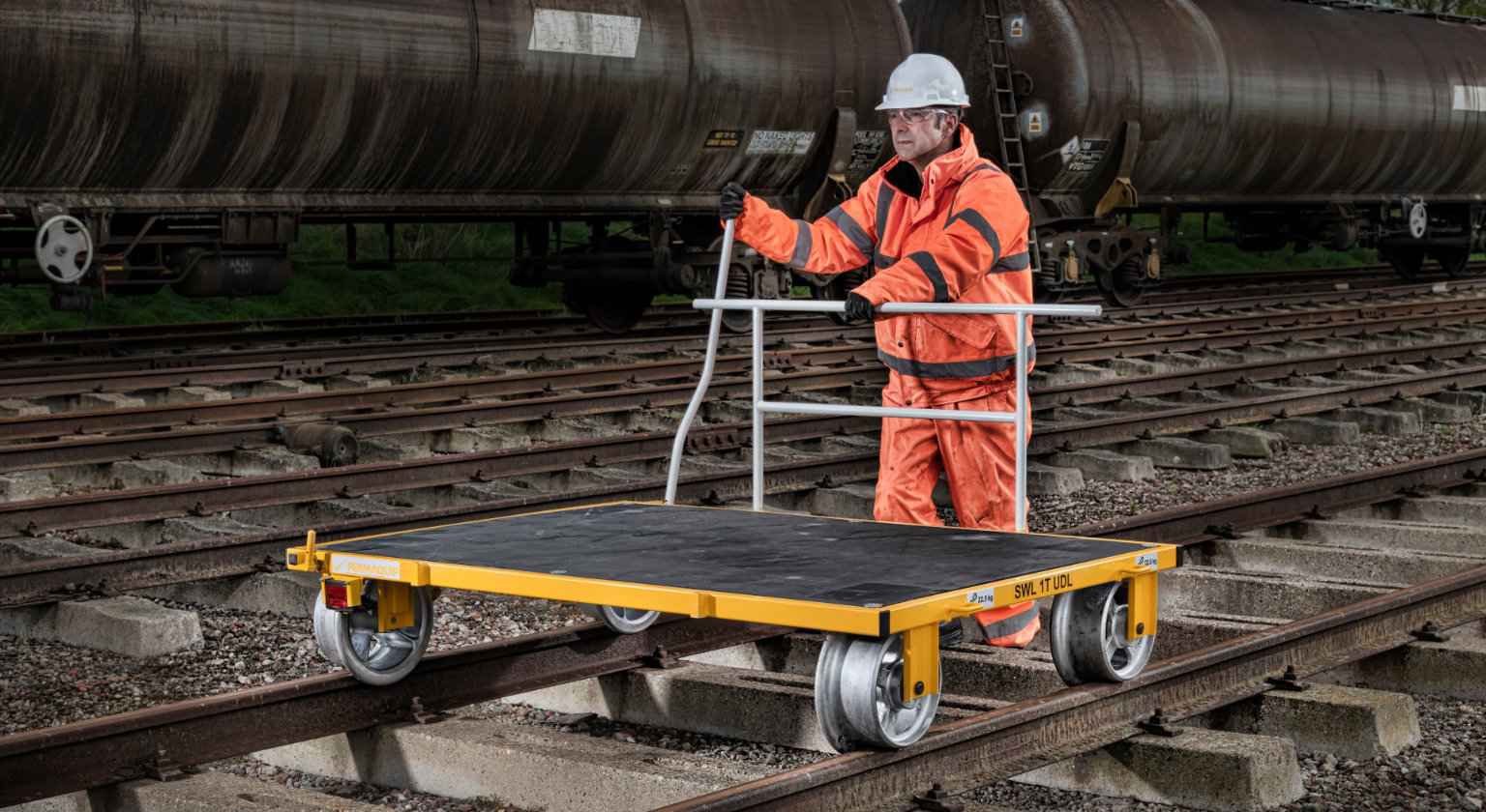 scaffolding rail trolley