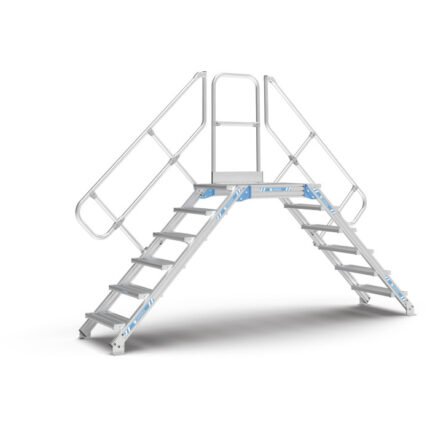aluminum cross over bridge platform ladder
