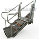 movable step ladder folding stair with handrail for truck tanker loading station