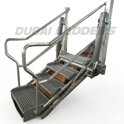 movable step ladder folding stair with handrail for truck tanker loading station