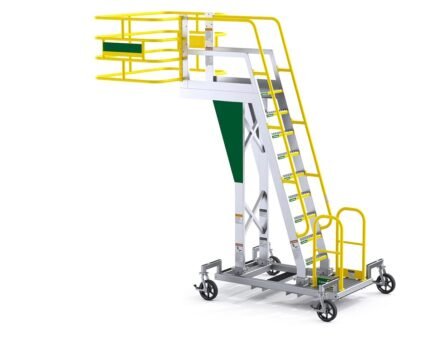 mobile cantilever ladder and work platform