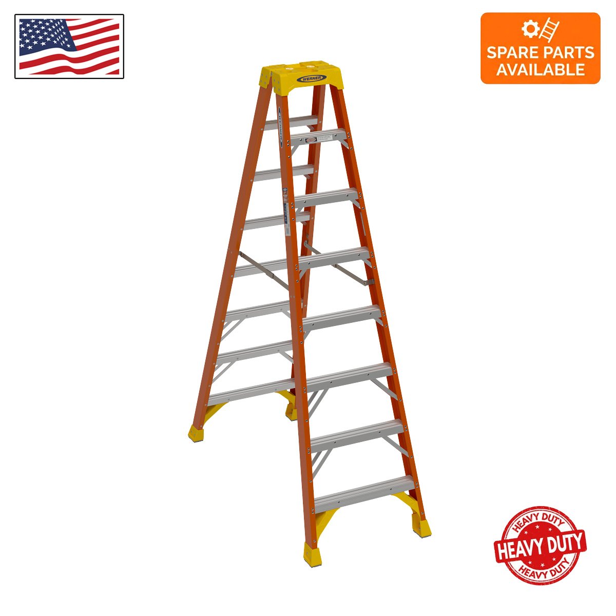 8ft type ia fiberglass twin ladder t6208 8ft type ia fiberglass twin ladder t6208