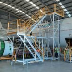 adjustable fuselage access stand