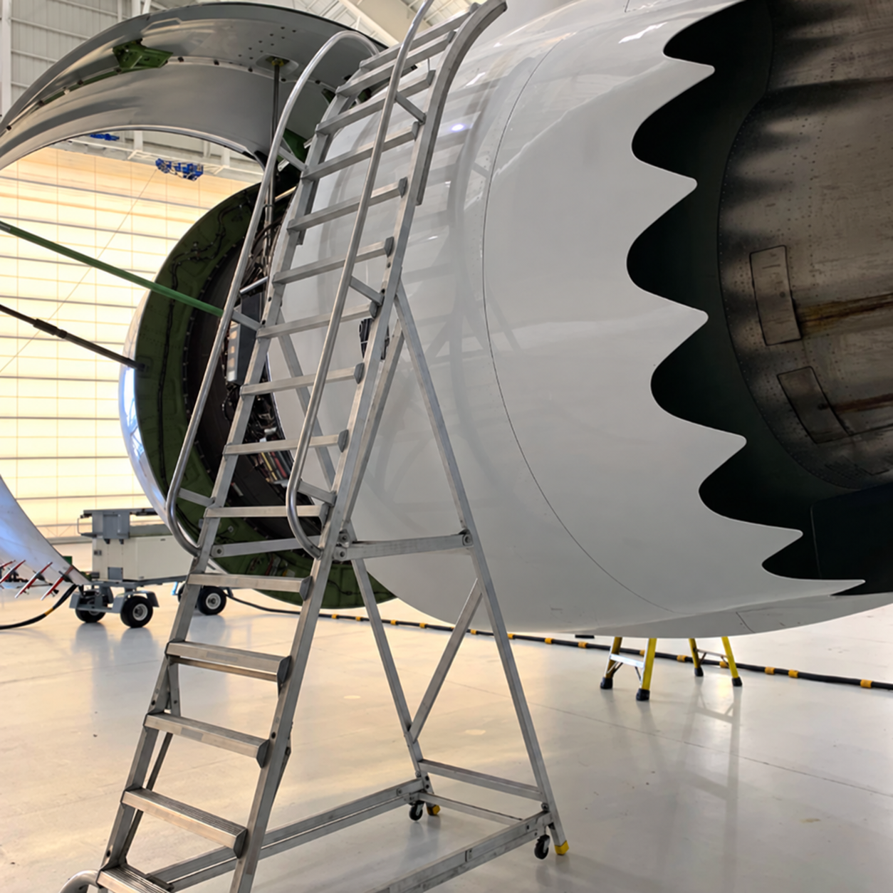 aircraft curved engine ladder aircraft curved engine ladder